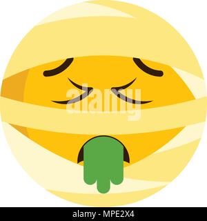 Maman malade icône emoji Illustration de Vecteur