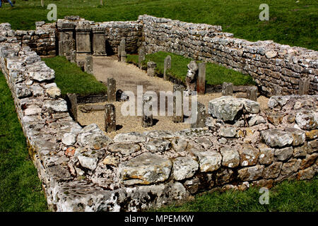 Le Temple de Mithra à Carrawburgh près de mur d'Hadrien Banque D'Images