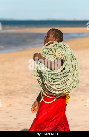 Pêcheurs d'Inhassoro Mozambique Banque D'Images