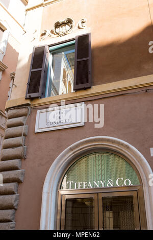 TIFFANY store via Condotti Rome Italie Banque D'Images