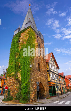 Tour de Wernigerode Harz en Allemagne à Westerntorturm Saxe Banque D'Images