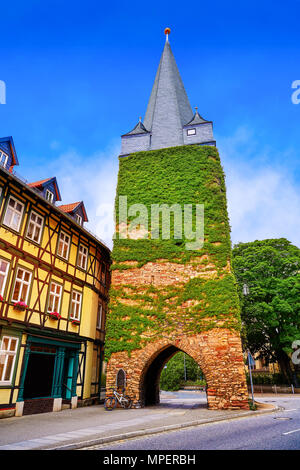 Tour de Wernigerode Harz en Allemagne à Westerntorturm Saxe Banque D'Images