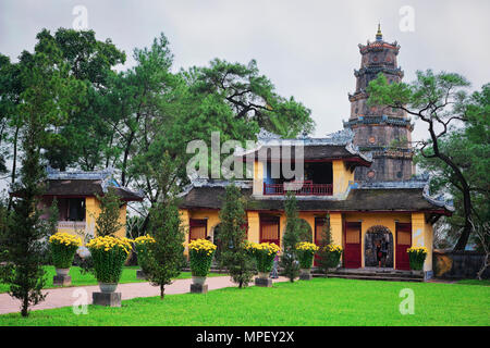 Hue, Vietnam - 19 Février 2016 : Pagode de dame céleste à Hue, Vietnam Banque D'Images