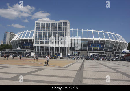 Kiev, Ukraine. 23 mai, 2018. Vue générale du stade Olimpiyskiy, lieu de la finale de la Ligue des Champions 2018, à Kiev, Ukraine, le 23 mai 2018 . Le Real Madrid devra faire face à Liverpool FC en finale de la Ligue des champions au stade Olimpiyskiy NSC à Kiev le 26 mai 2018. Crédit : Serg Glovny/ZUMA/Alamy Fil Live News Banque D'Images