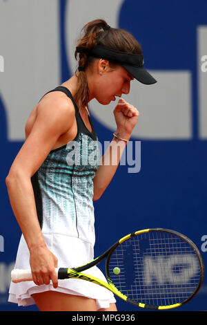 Nuremberg, Allemagne. 23 mai, 2018. 23 mai 2018, l'Allemagne, Nuremberg : Tennis, WTA-Tour, féminin. La Roumanie Sorana Cirstea serrant son poing. Crédit : Daniel Karmann/dpa/Alamy Live News Banque D'Images