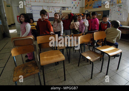 Rome. 'Di Donato" l'école primaire. L'Italie. Banque D'Images