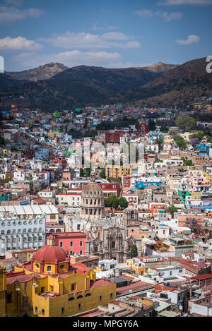 Vue de la ville de El Pípila, monument Monumento al Pipila, Guanajuato, dans le centre-ville MexicoGuanajuato, ville du centre du Mexique Banque D'Images