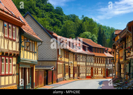 Façades de Stolberg Harz Allemagne Banque D'Images