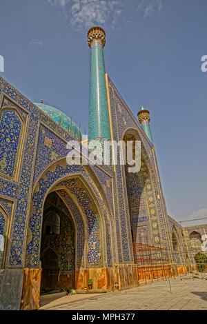 Entrée de la mosquée du Shah à Ispahan Banque D'Images