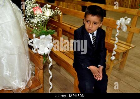 Mariage - Église de GRANJA PORCON - coopérative évangélique - département de Cajamarca au Pérou. Banque D'Images