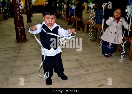 Mariage - Église de GRANJA PORCON - coopérative évangélique - département de Cajamarca au Pérou. Banque D'Images