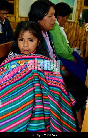 Mariage - Église de GRANJA PORCON - coopérative évangélique - département de Cajamarca au Pérou. Banque D'Images