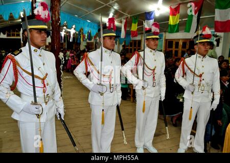 Mariage - Église de GRANJA PORCON - coopérative évangélique - département de Cajamarca au Pérou. Banque D'Images