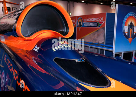Gros plan de l'admission d'air et d'habitacle de SSC Bloodhound, présentée au salon automobile de Londres 2018 Banque D'Images