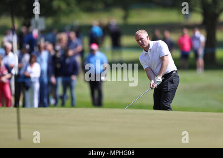 Paul Scholes au cours de la pour le Pro-Am 2018 BMW PGA Championship à Wentworth Golf Club, Surrey. Banque D'Images