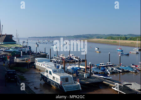 Chantier naval et le port de plaisance de Topsham, Devon, UK Banque D'Images