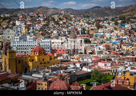 Vue de la ville de El Pípila, monument Monumento al Pipila, Guanajuato, dans le centre-ville MexicoGuanajuato, ville du centre du Mexique Banque D'Images