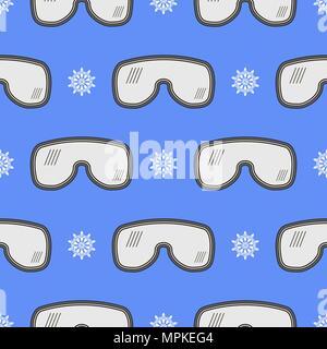 Les lunettes de ski hiver Modèle transparent Illustration de Vecteur