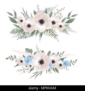Flower Vector Set. Ensemble d'éléments pour vos compositions florales Illustration de Vecteur