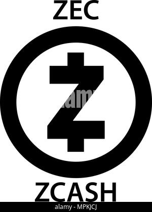 Monnaie Zcash blockchain cryptocurrency icône. L'argent électronique virtuel, internet ou cryptocoin symbole, logo Illustration de Vecteur