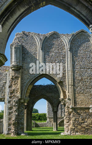 L'Angleterre, Norfolk, Creake Abbey ruins Banque D'Images