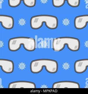 Les lunettes de ski hiver Modèle transparent Banque D'Images