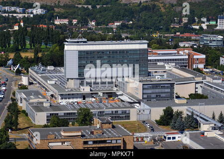 PRAGUE, RÉPUBLIQUE TCHÈQUE - le 22 juillet 2015 : République tchèque Ceska televize télévision publique bâtiment du siège, le 22 juillet 2015 à Prague, République Tchèque Banque D'Images