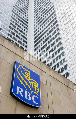 Montréal Canada,Québec province,place ville Marie,RBC,Banque Royale du Canada,logo canadien,Amérique du Nord,panneau,immeuble de bureaux,Canada070708018 Banque D'Images