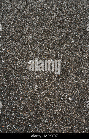Schéma de la texture du sable noir volcanique de scintillement. Le Cap Vert. Banque D'Images