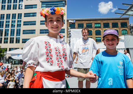 Québec Canada,canadien,Amérique du Nord,américain,Boulevard Charest,jardin Saint Roch,famille familles parents enfants enfants,Festival,festival Banque D'Images