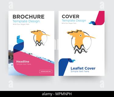 Modèle de conception de brochure flyer huppe avec résumé photo de fond, tendance minimaliste business entreprise rouler ou le rapport annuel Illustration de Vecteur