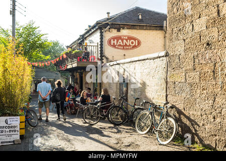 L'Hanoi Bike Shop, Ruthven Lane, West End, Glasgow, Écosse, Royaume-Uni Banque D'Images