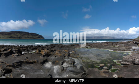 Baie de Liag, à l'île de Eigg, petites îles, Hébrides intérieures, Ecosse, Royaume-Uni Banque D'Images