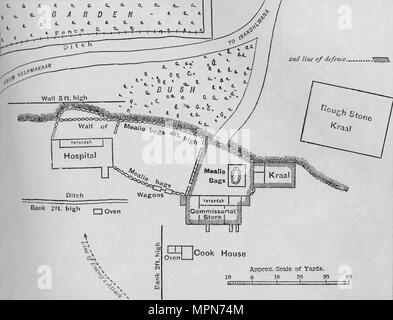 Le "Plan de la défense de Rorke Drift, (janv. 22, 1879)', c1880. Artiste : Inconnu. Banque D'Images