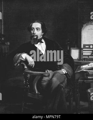 "Charles Dickens (1812-1870)', 1859, (1912). Artiste : William Powell Frith. Banque D'Images