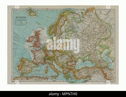 Carte de l'Europe, c1910. Artiste : Entreprise Gull. Banque D'Images