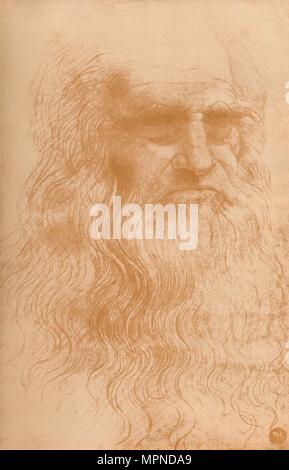 'Portrait d'un homme en craie rouge', c1512, (1932). Artiste : Leonardo da Vinci. Banque D'Images