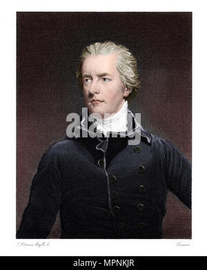 William Pitt le Jeune, homme d'État britannique. Artiste : Inconnu. Banque D'Images