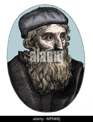 John Wycliffe, 14e siècle réformateur religieux anglais, 16ème siècle. Artiste : Inconnu. Banque D'Images