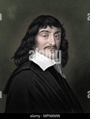 René Descartes, philosophe et mathématicien français, 1835. Artiste : Inconnu. Banque D'Images