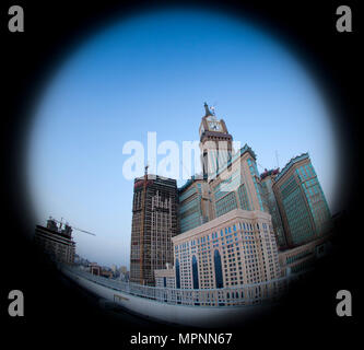 Tour de l'horloge de la Mecque d'Abraj Al Bait à La Mecque, l'Arabie Saoudite Banque D'Images