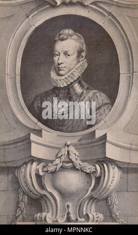 Sir Philip Sidney, soldat anglais, homme d'État et poète, c1744 (1894). Artiste : Jacobus Houbraken. Banque D'Images