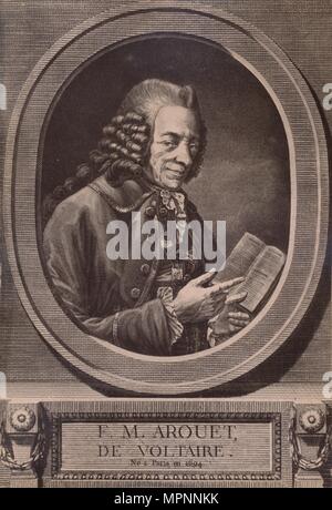 Voltaire, écrivain et philosophe français, 18ème siècle (1894). Artiste : Benoit Louis Henriquez. Banque D'Images