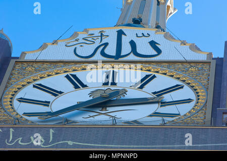 Tour de l'horloge de la Mecque le détail, la Mecque, en Arabie Saoudite Banque D'Images