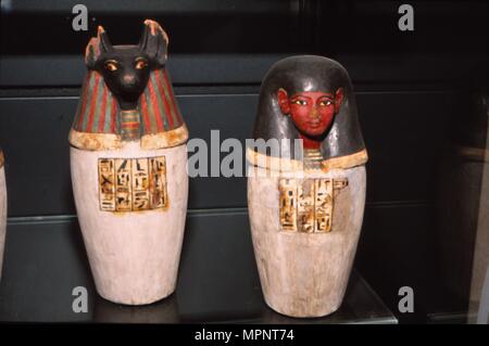 Anubis Canopes, 22e dynastie, c1550BC-1069 BC. Artiste : Inconnu. Banque D'Images