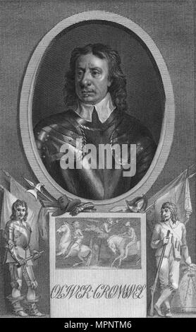 'Oliver Cromwell', 1789. Artiste : Inconnu. Banque D'Images