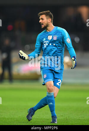 19 mai 2018, l'Allemagne, Berlin, Soccer, DFB finale à l'Olympiastadion, Bayern Munich vs Eintracht Francfort. Gardien de Munich, Sven Ulreich. -Pas de service de fil- Photo : Soeren Stache/dpa Banque D'Images