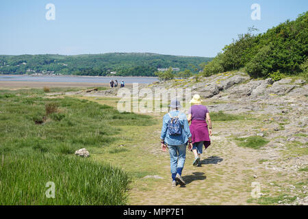 Arnside, Lancashire, UK 2018. Météo nouvelles. 24 mai 2018. L'ambiance ensoleillée conditions continuent avec temps plus chaud dans la prévision pour les prochains week-end férié . ©Gary Telford/Alamy live news Banque D'Images