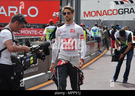 24.05.2018 Monaco Montecarlo, l'automobile, la formule 1 - Grand Prix de Monte-Carlo, journée d'essais dans l'image : Romain Grosjean : indépendant Crédit Photo Agency Srl/Alamy Live News Banque D'Images