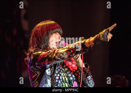 Karen Lee Orzolek, mieux connu sous son nom de scène Karen O effectue avec le Jacques Brel à l'Arena 3 à Dublin. Banque D'Images